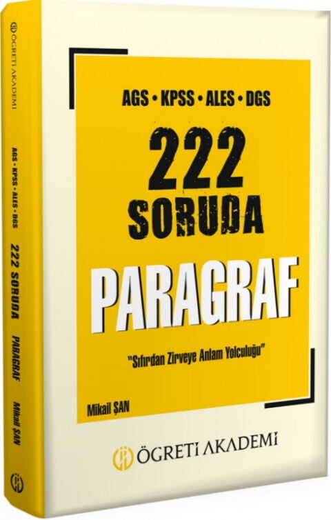 Öğreti Akademi AGS KPSS ALES DGS 222 Soruda Paragraf