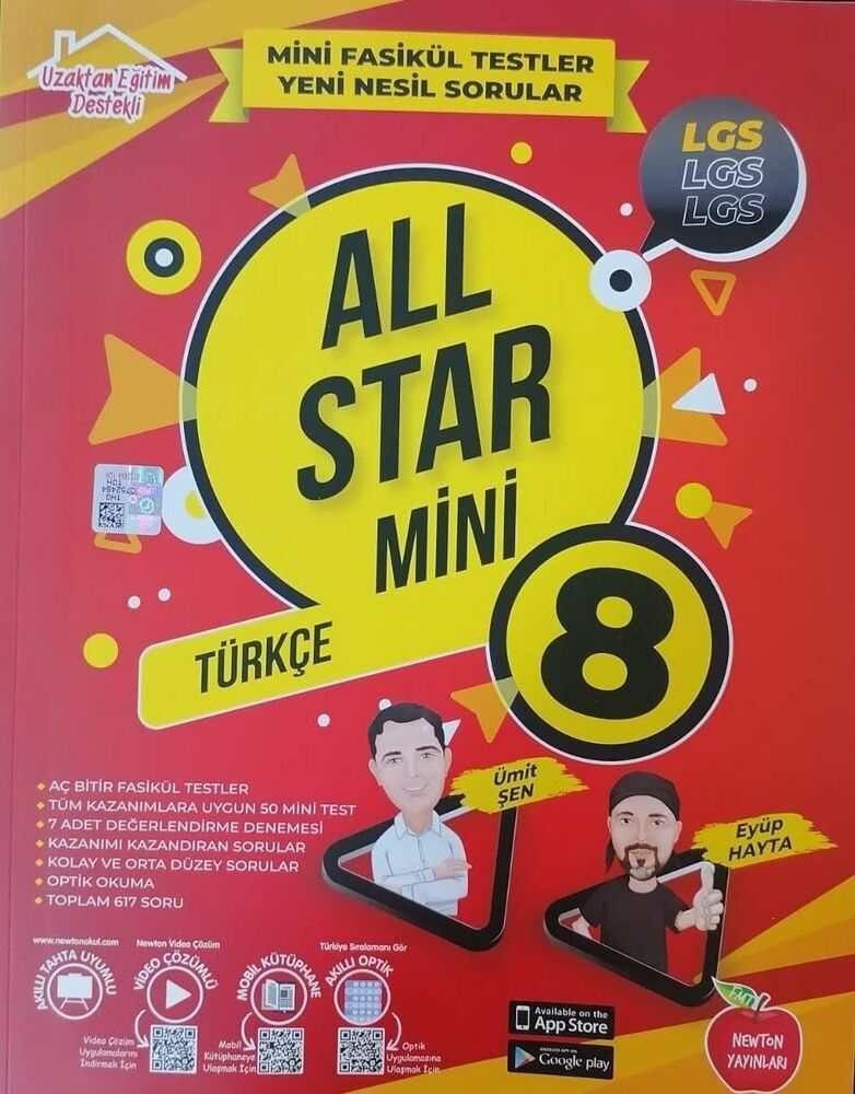 Newton Yayınları 8. Sınıf Türkçe All Star Mini Fasikül Testler Soru Bankası