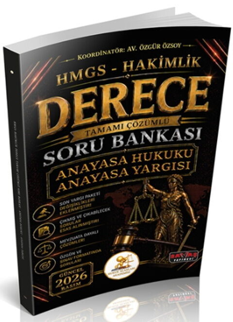 Savaş Yayınları 2026 HUKAL HMGS Hakimlik Derece Anayasa Hukuku Anayasa Yargısı Soru Bankası