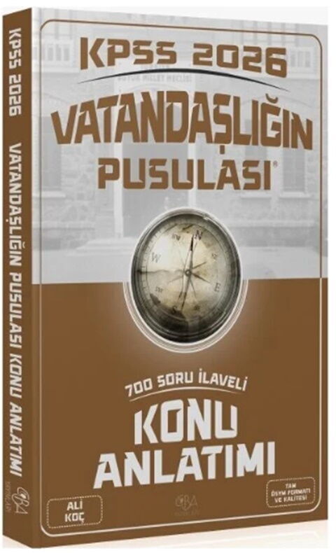 CBA Yayınları 2026 KPSS Vatandaşlık Vatandaşlığın Pusulası Konu Anlatımı