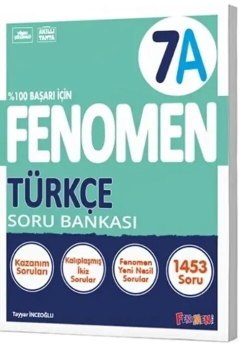 Fenomen Okul Yayınları 7. Sınıf Türkçe A Fenomen Soru Bankası