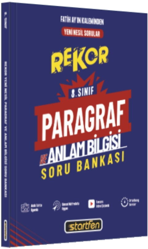 Startfen Yayınları 8. Sınıf Paragraf ve Anlam Bilgisi Soru Bankası