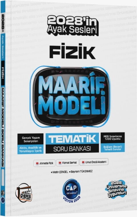 Çap Yayınları Üniversiteye Hazırlık Fizik Ders Platosu Maarif Modeli Tematik Soru Bankası