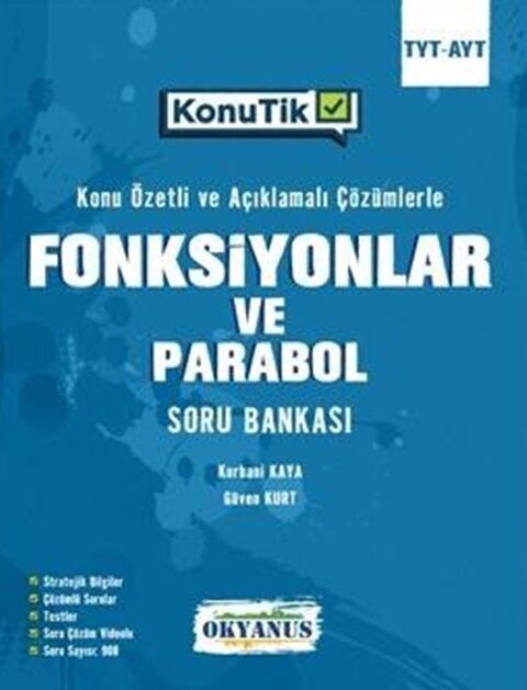 Okyanus Yayınları TYT AYT KonuTik Fonksiyonlar Ve Parabol Soru Bankası