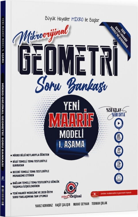 Orijinal Mikro TYT Geometri Maarif Model 1. Aşama Soru Bankası
