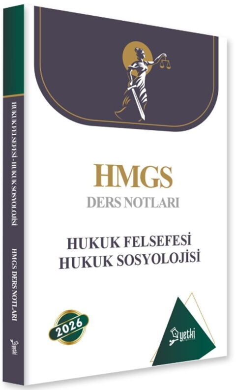 Yetki Yayınları 2026 Hukuk Felsefesi ve Hukuk Sosyolojisi HMGS Ders Notları