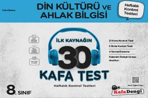 Kafa Dengi Yayınları 8. Sınıf Din Kültürü ve Ahlak Bilgisi İlk Kaynağın 30 Kafa Test