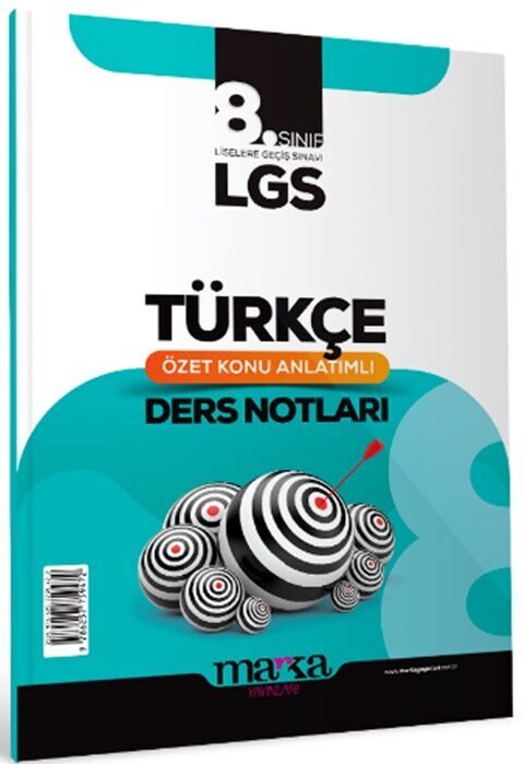 Marka Yayınları 8. Sınıf LGS Türkçe Özet Konu Anlatımlı Ders Notları