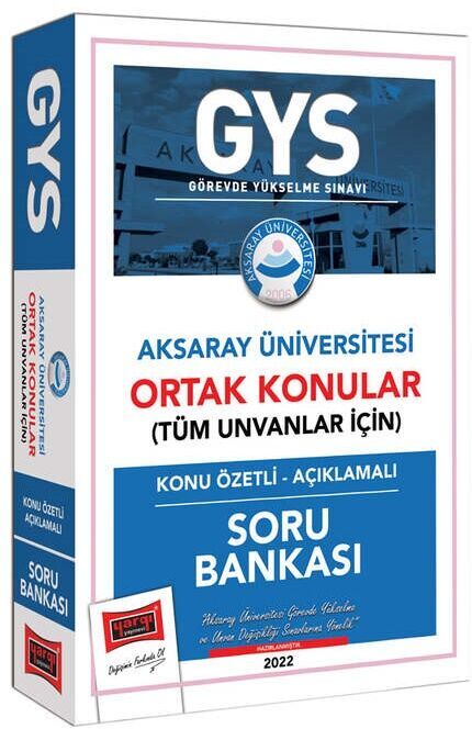 Yargı Yayınları Aksaray Üniversitesi GYS Konu Özetli Açıklamalı Soru Bankası