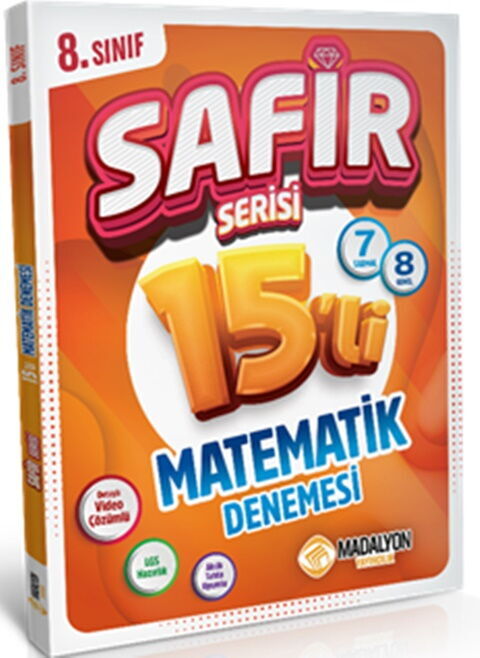 Madalyon Yayınları 8. Sınıf Matematik Safir Serisi 15 li Deneme