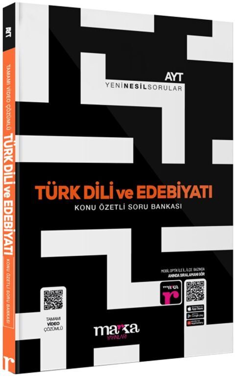 Marka Yayınları AYT Türk Dili ve Edebiyatı Konu Özetli Yeni Nesil Soru Bankası Tamamı Video Çözümlü