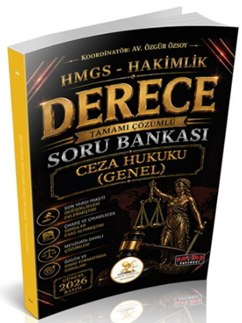 Savaş Yayınları 2026 HUKAL HMGS Hakimlik Derece Ceza Hukuku Genel Hükümler Soru Bankası