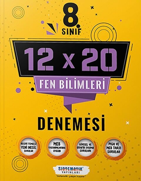 Sistematik Yayınları 8. Sınıf Fen Bilimleri 12x20 Deneme