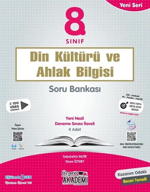 Üçgen Akademi 8. Sınıf Din Kültürü ve Ahlak Bilgisi Yeni Seri Soru Bankası