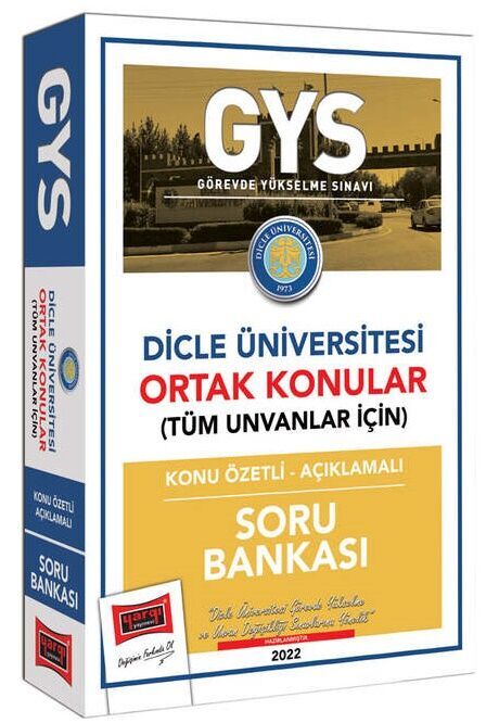 Yargı Yayınları Dicle Üniversitesi GYS Konu Özetli Açıklamalı Soru Bankası