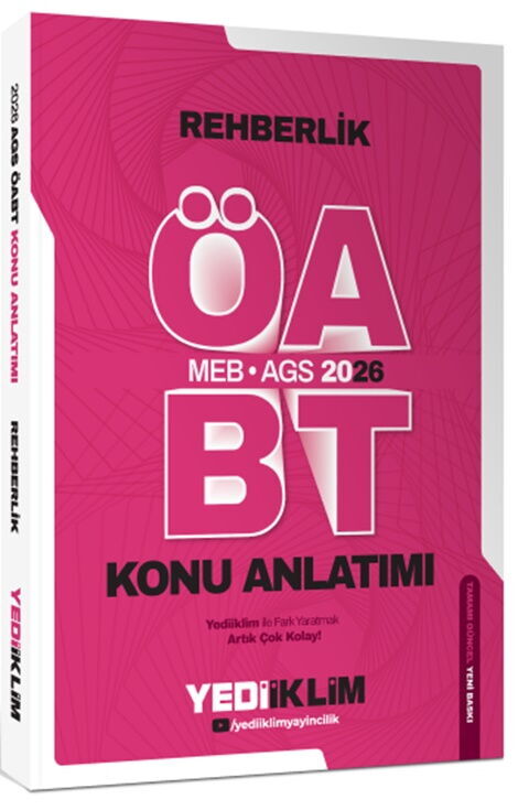 Yediiklim Yayınları 2026 MEB AGS ÖABT Rehberlik Konu Anlatımı