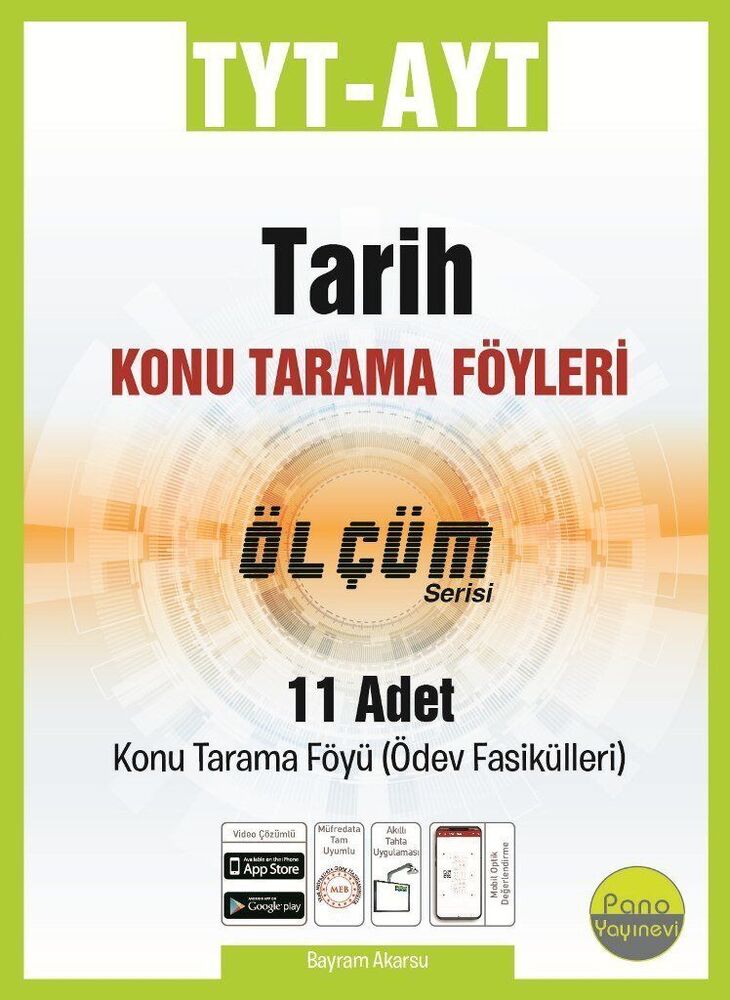 Pano Yayınları TYT AYT Tarih Ölçüm Konu Tarama Föyleri