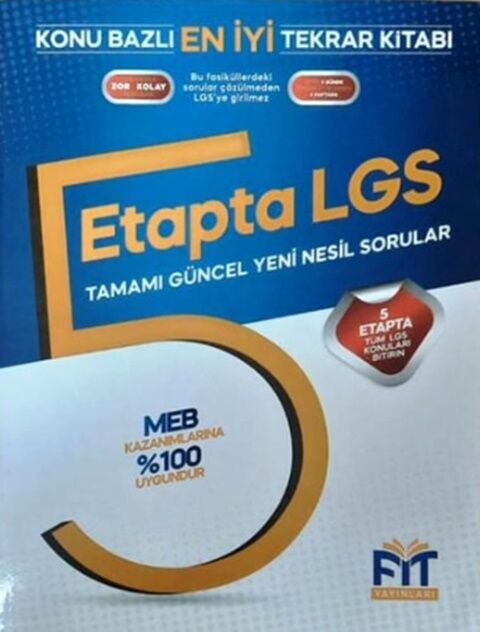 Fit Yayınları 8. Sınıf LGS 5 Etapta Konu Bazlı Tekrar Kitabı