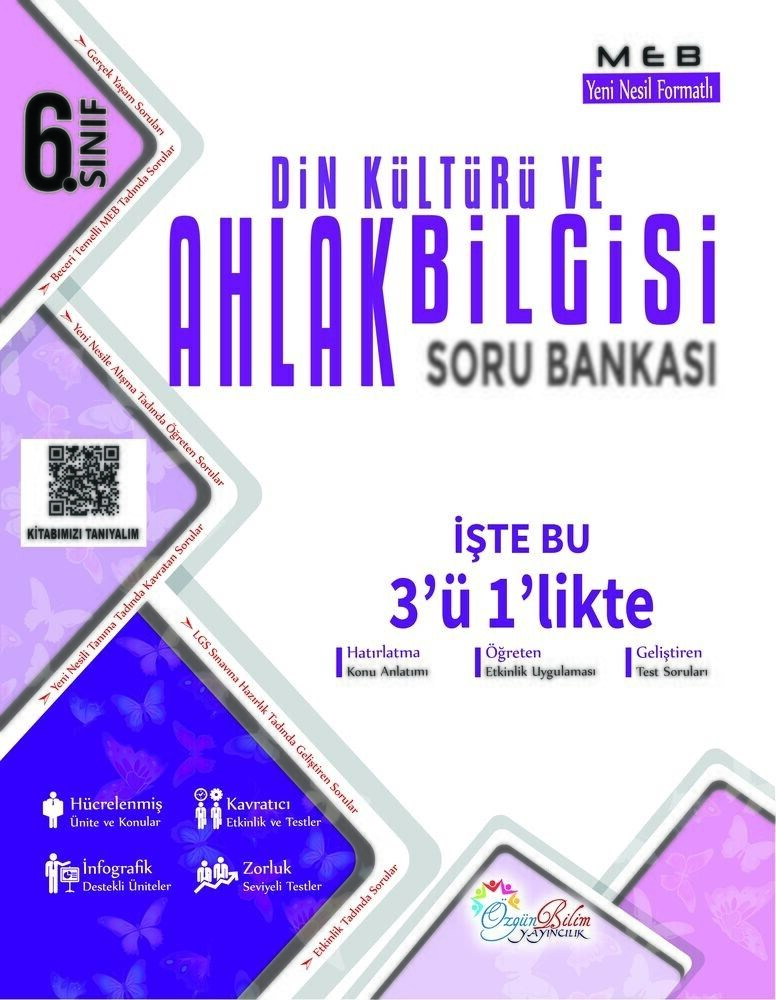 Özgün Bilim Yayınları 6. Din Kültürü ve Ahlak Bilgisi Soru Bankası