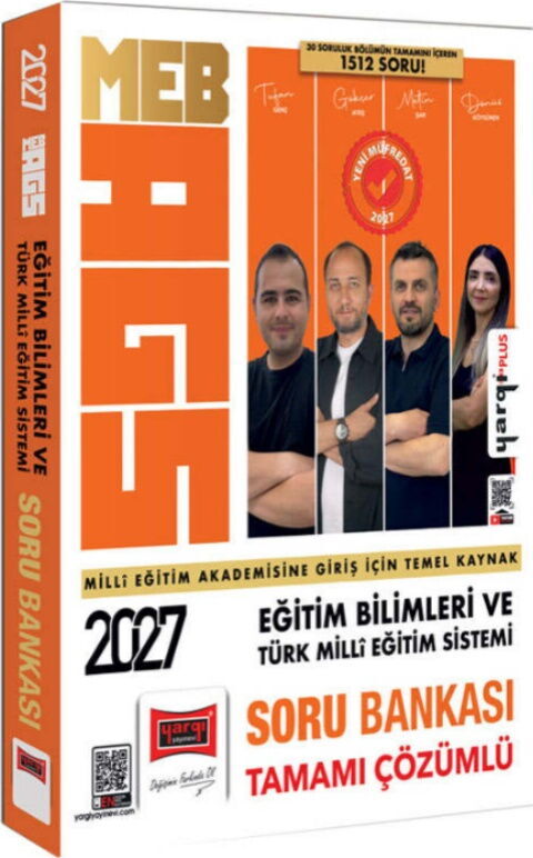 Yargı Yayınları 2027 MEB AGS Eğitim Bilimleri ve Türk Milli Eğitim Sistemi Tamamı Çözümlü Soru Bankası