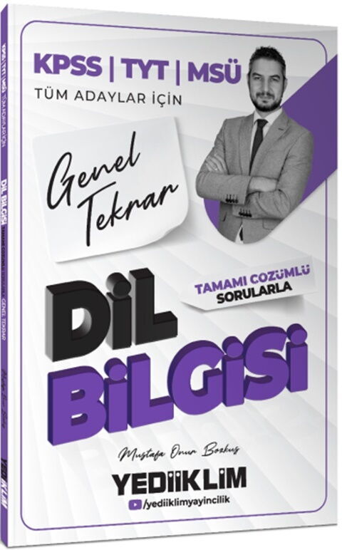 Yediiklim  2026 KPSS TYT MSÜ Tüm Adaylar İçin Dil Bilgisi Tamamı Çözümlü Sorularla Genel Tekrar