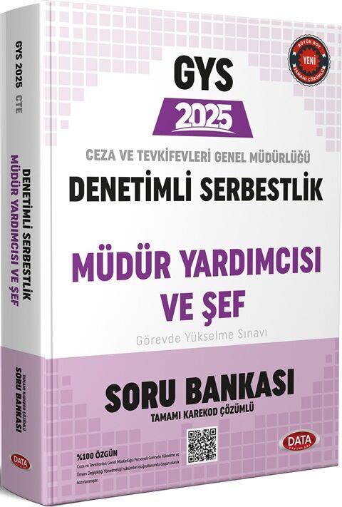Data Yayınları 2025 GYS Ceza ve Tevkifevleri Denetim Serbestlik Müdür Yardımlığı ve Şeflik Soru Bankası