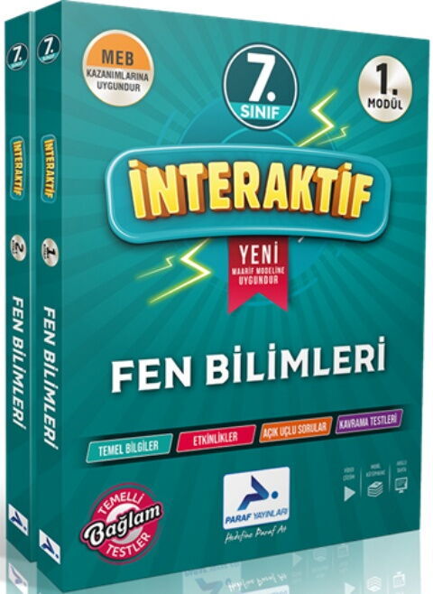 Paraf Yayınları 7. Sınıf İnteraktif Fen Bilimleri Etkinlik Çalışma Kitabı