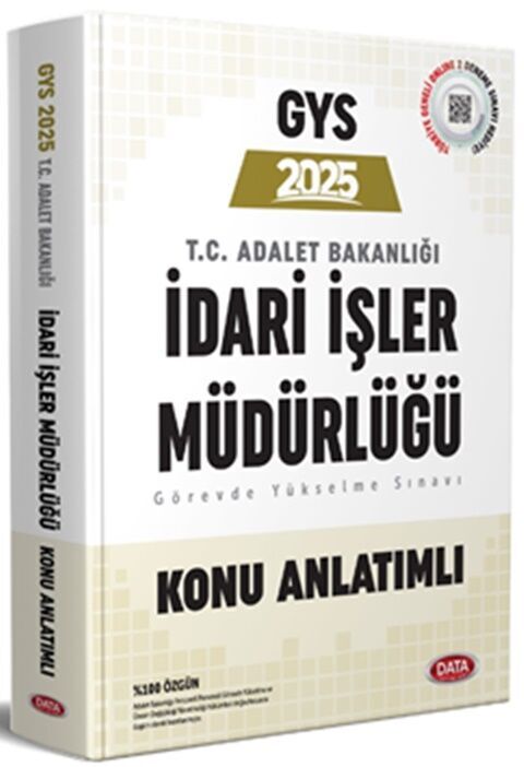 Data Yayınları 2025 GYS Adalet Bakanlığı İdari İşler Müdürlüğü Konu Anlatımlı