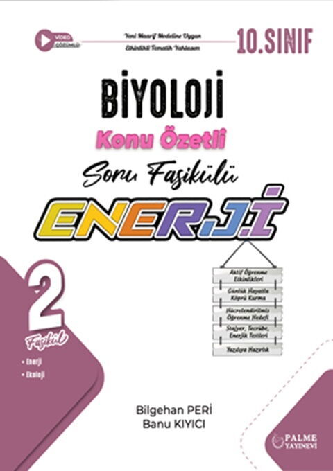 Palme Yayınları 10. Sınıf Enerji Biyoloji Konu Özetli Soru Fasikülleri