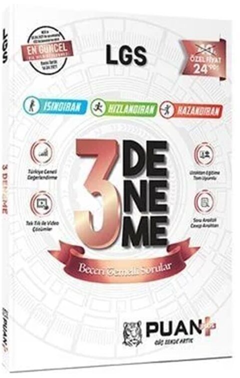 Puan Yayınları 8. Sınıf LGS Çözümlü 3 Deneme