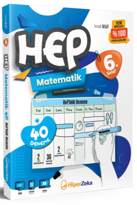 Hiper Zeka Yayınları 6. Sınıf Hep Matematik 40 Haftalık Deneme