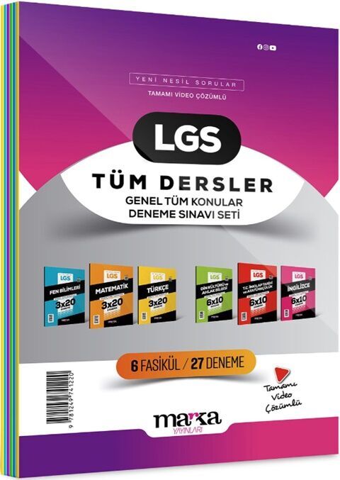 Marka Yayınları LGS Genel Konular Tüm Dersler Deneme Sınavı Seti 6 Fasikül 27 Deneme
