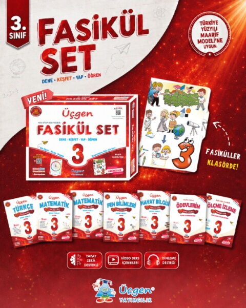 Üçgen Yayıncılık 3. Sınıf Beceri Temelli İlkokul Yoculuğu Fasikül Set