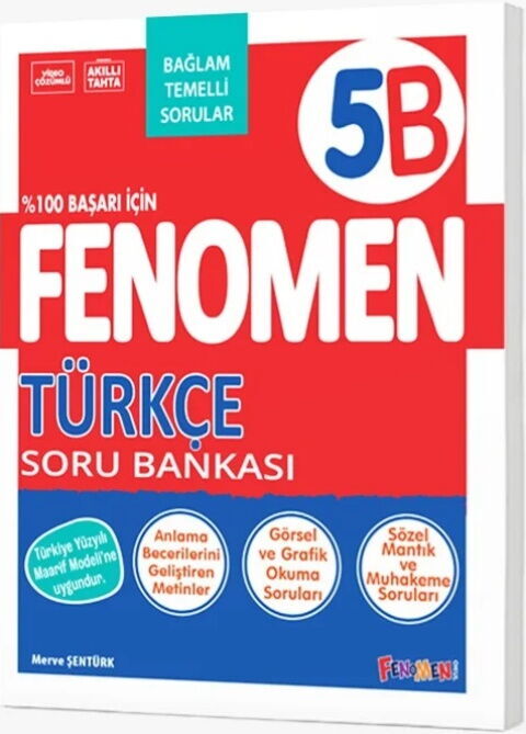 Fenomen Okul Yayınları 5. Sınıf Türkçe B Fenomen Soru Bankası