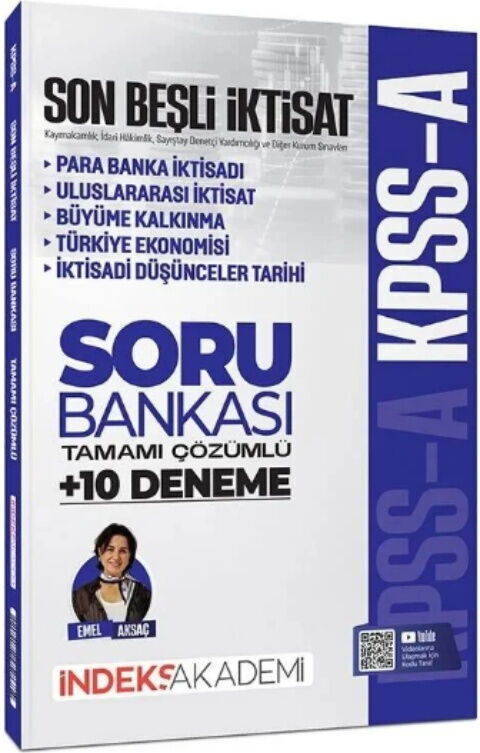 İndeks Akademi KPSS A Grubu İktisat Son Beşli Soru Bankası ve 10 Deneme