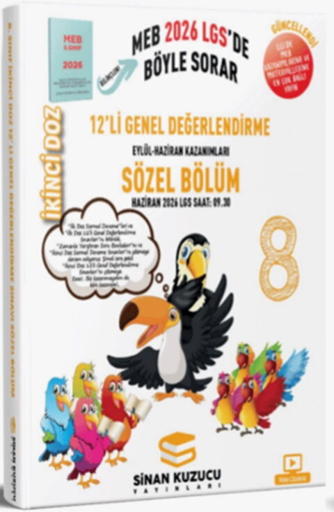 Sinan Kuzucu 2026 8. Sınıf İkinci Doz Sözel Bölüm 12 li Değerlendirme Sınavı