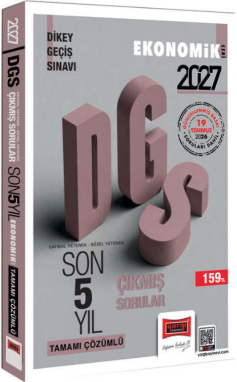 Yargı Yayınları 2027 DGS Sayısal Sözel Yetenek Tamamı Çözümlü Son 5 Yıl Çıkmış Sorular