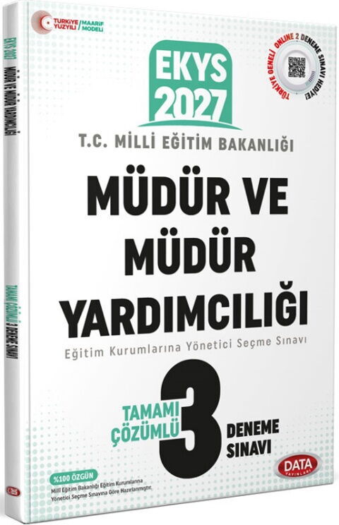 Data Yayınları 2027 MEB EKYS Müdür ve Müdür Yardımcılığı Tamamı Çözümlü 3 Deneme Sınavı