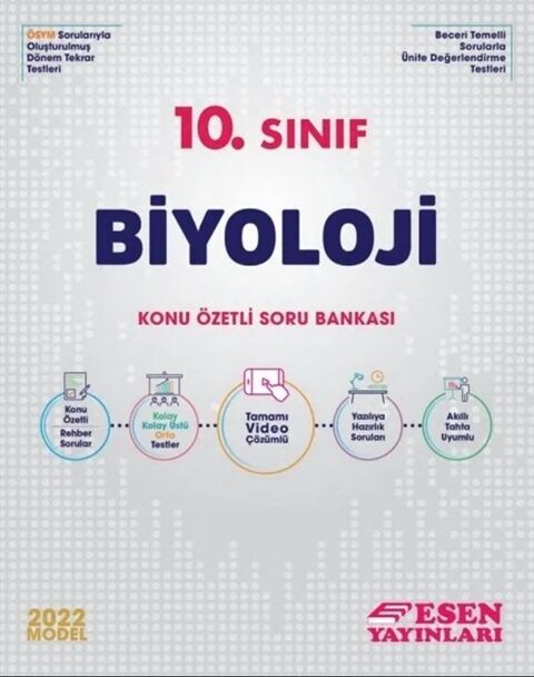 Esen Yayınları 2022 10. Sınıf Biyoloji Konu Özetli Soru Bankası