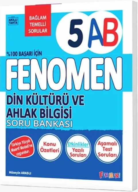 Fenomen Okul Yayınları 5. Sınıf Din Kültürü ve Ahlak Bilgisi A ve B Fenomen Soru Bankası