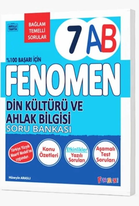 Fenomen Okul Yayınları 7. Sınıf Din Kültürü ve Ahlak Bilgisi Fenomen A ve B Soru Bankası