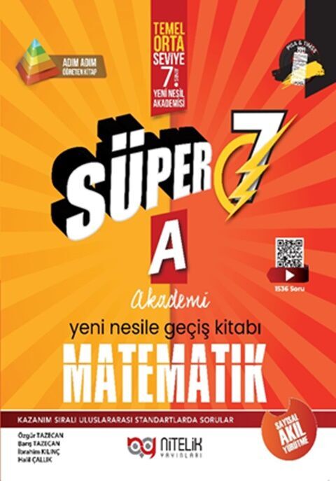 Nitelik Yayınları 7. Sınıf Matematik Süper A Soru Kitabı