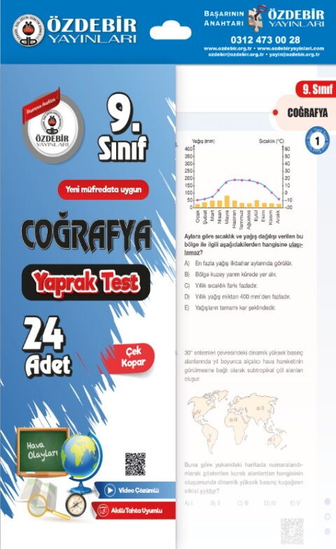 Özdebir Yayınları 9. Sınıf Coğrafya Yaprak Test