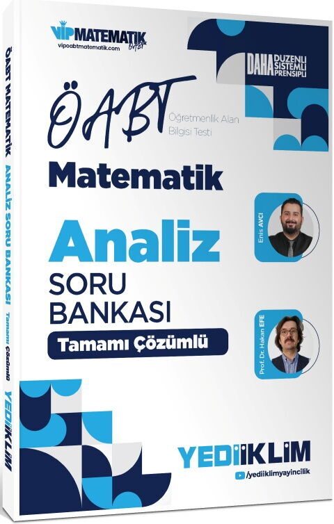 Yediiklim Yayınları 2027 ÖABT Matematik Öğretmenliği  Analiz Tamamı Çözümlü Soru Bankası