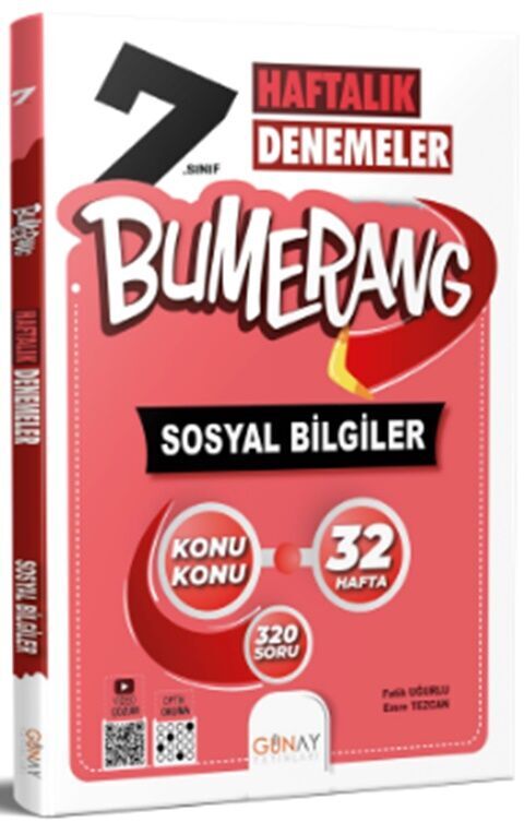 Günay Yayınları 7. Sınıf Sosyal Bilgiler Bumerang Haftalık Denemeler