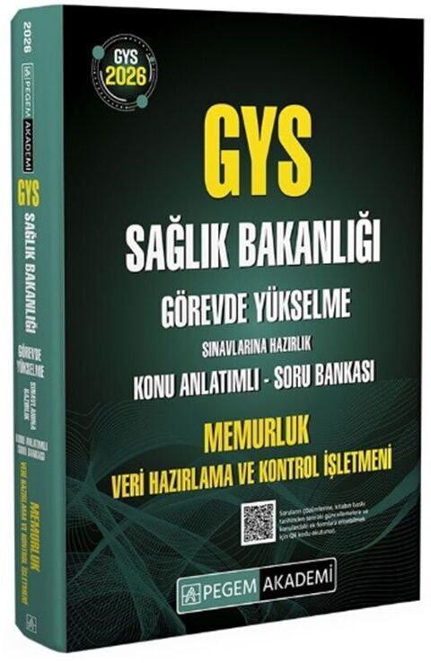 Pegem 2026 GYS Sağlık Bakanlığı Memurluk Veri Hazırlama ve Kontrol İşletmeni Konu Anlatımlı Soru Bankası