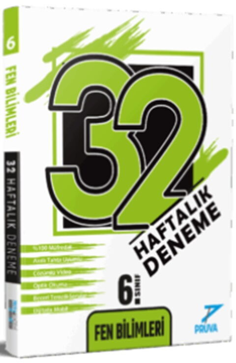 Pruva Akademi 6. Sınıf Fen Bilimleri 32 Haftalık Deneme
