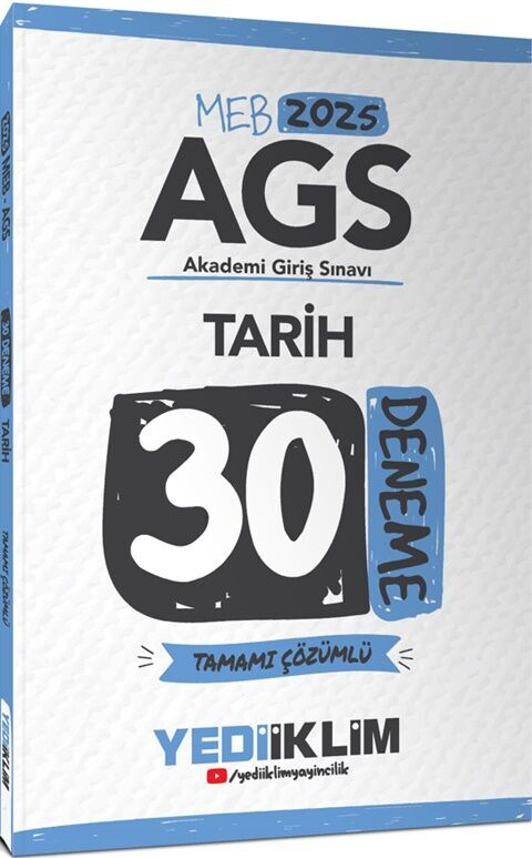Yediiklim  2025 MEB AGS Tarih Tamamı Çözümlü 30 Deneme