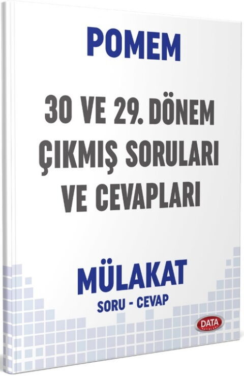 Data Yayınları Pomem 30 ve 29. Dönem Mülakat Çıkmış Soruları ve Cevapları