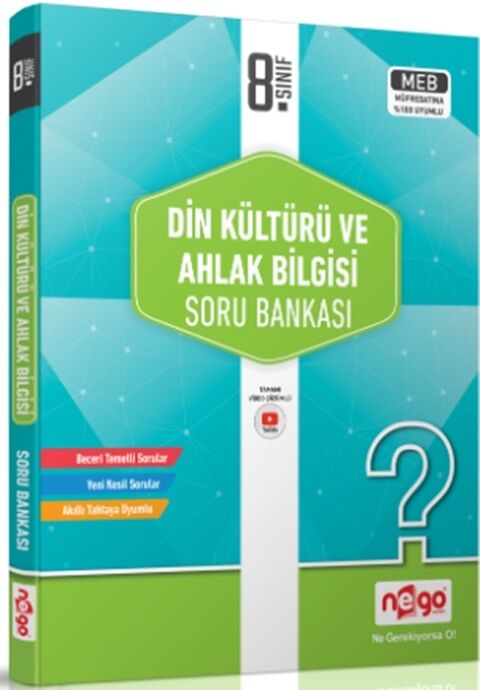 Nego Yayınları 8. Sınıf Din Kültürü ve Ahlak Bilgisi Soru Bankası